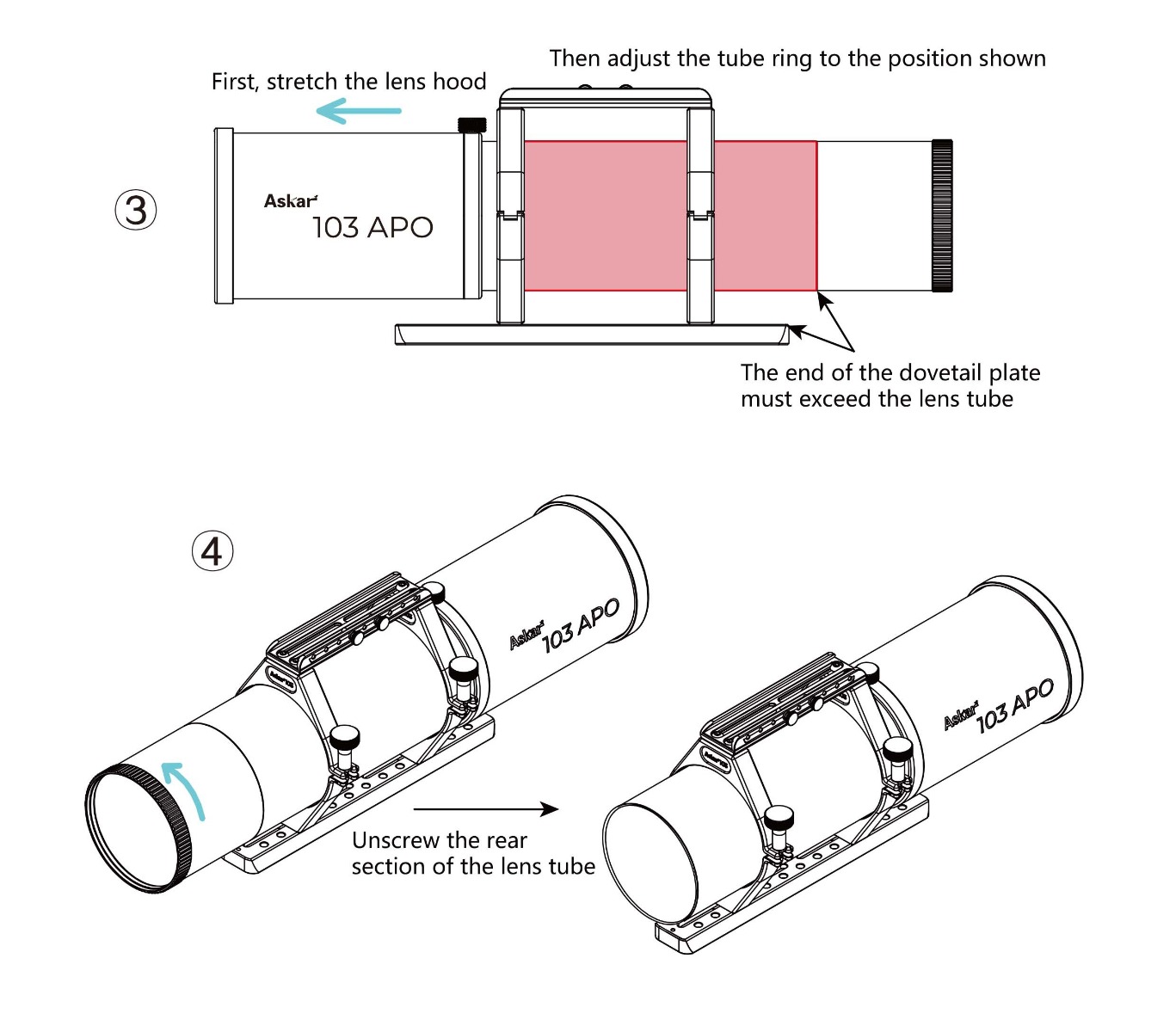 Askar 0.6x Reducer Setup Images