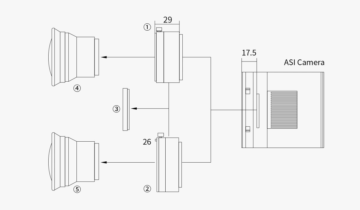 ZWO ASI2600MC DUO Astrophotography Camera ZWO ASI2600MC DUO Astrophotography Camera