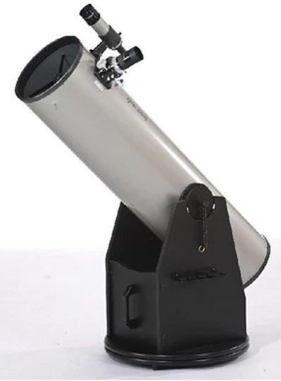 Side view of GSO 6 inch DOB Telescope (Silver) with Free Mobile Holder and Solar Film – Telescope > Reflector Telescopes | Shop at Vorion Scientific India
