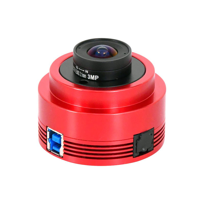 Side view of ZWO ASI715MC Color Astronomy Camera – Camera > Planetary Imaging Cameras | Shop at Vorion Scientific India
