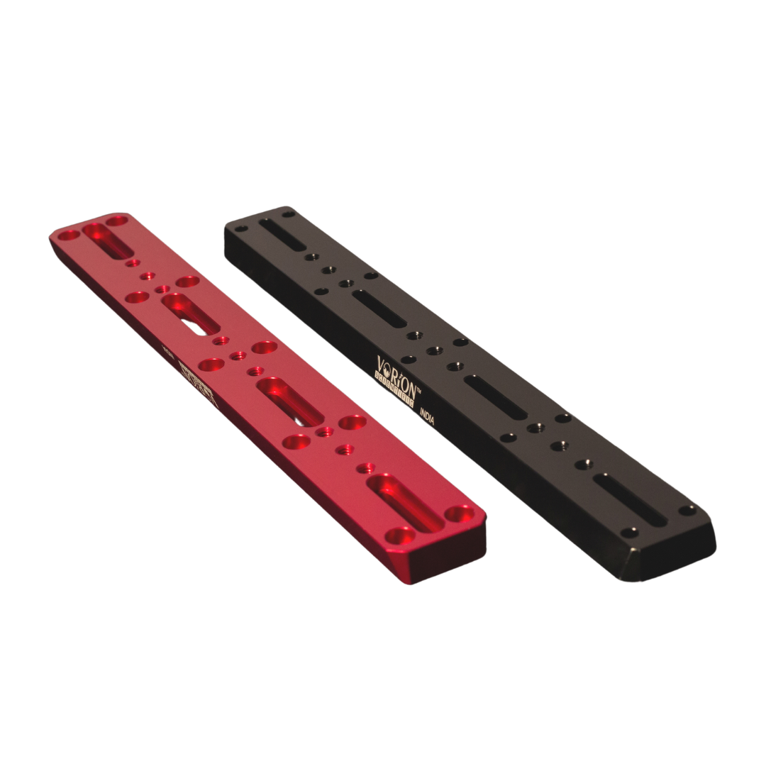 Main image of Vorion Scientific Vixen Style Double Counter Bore Dovetail Bar - 7inch - Black – Dovetail System > Vixen Style | Shop at Vorion Scientific India