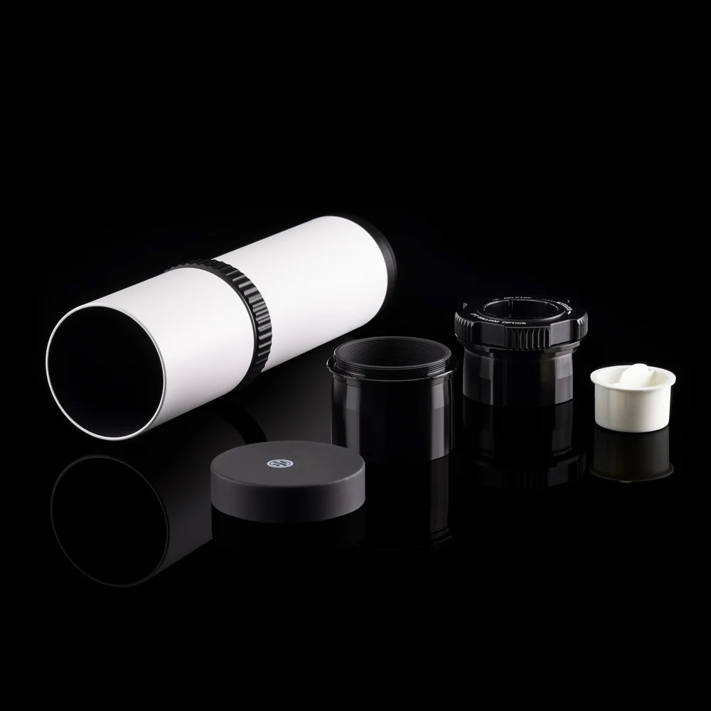 Side view of WILLIAM OPTICS GUIDING SCOPE 50MM F/4.0 – Black – Telescope > Refractor Telescopes | Shop at Vorion Scientific India