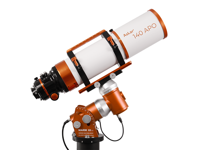 Side view of ASKAR 140 APO REFRACTOR TELESCOPE – Telescope > Refractor Telescopes | Shop at Vorion Scientific India