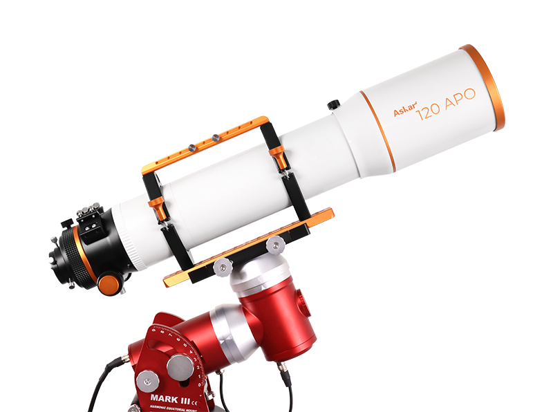 Side view of ASKAR 120 APO REFRACTOR TELESCOPE – Telescope > Refractor Telescopes | Shop at Vorion Scientific India