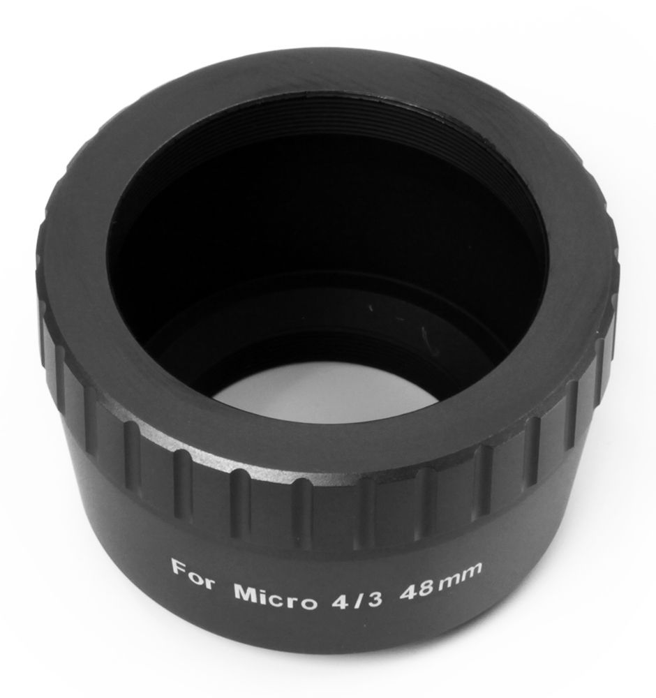 Side view of William Optics Micro 4/3 48mm T mount for Olympus – Black – Accessories > Adapters Spacers Converters Tilters | Shop at Vorion Scientific India