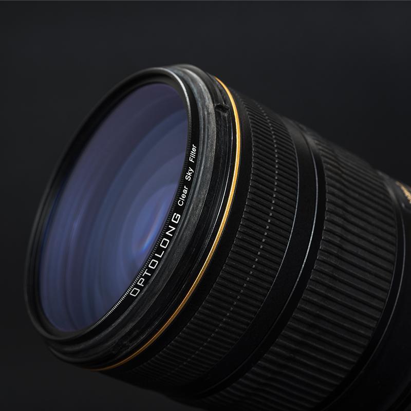 Side view of Optolong Clear Sky Filter Screw on Lens - CS-M77 – Filters > Imaging Filters | Shop at Vorion Scientific India