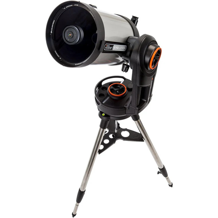 Side view of Celestron NexStar Evolution 8 Telescope – Telescope > Catadioptric Telescopes | Shop at Vorion Scientific India