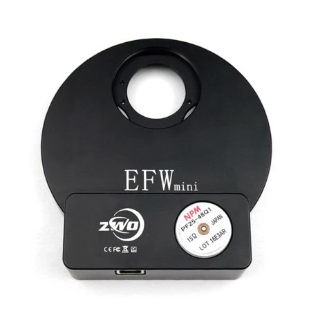 side view of ZWO EFW (Electronic Filter Wheel) 8 x 1.25