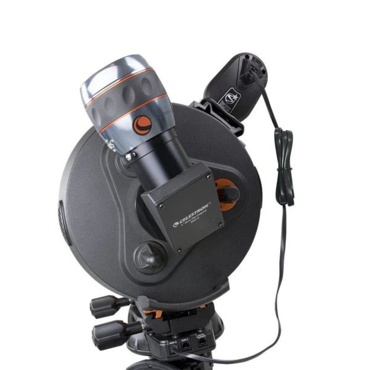 Side view of Celestron CGX-L Equatorial Mount with counterweight