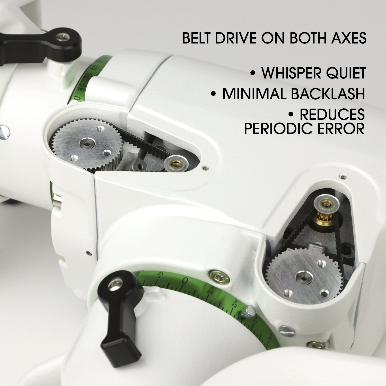 Side view of Sky-Watcher EQ6-R Pro equatorial mount with tripod