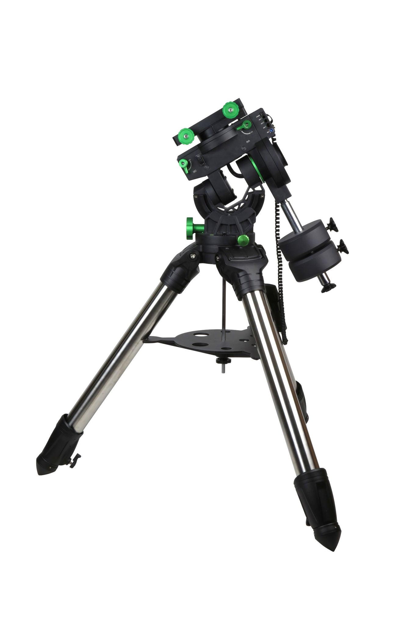 Side view of Sky-Watcher CQ350 Pro Mount with Heavy Duty Field Tripod