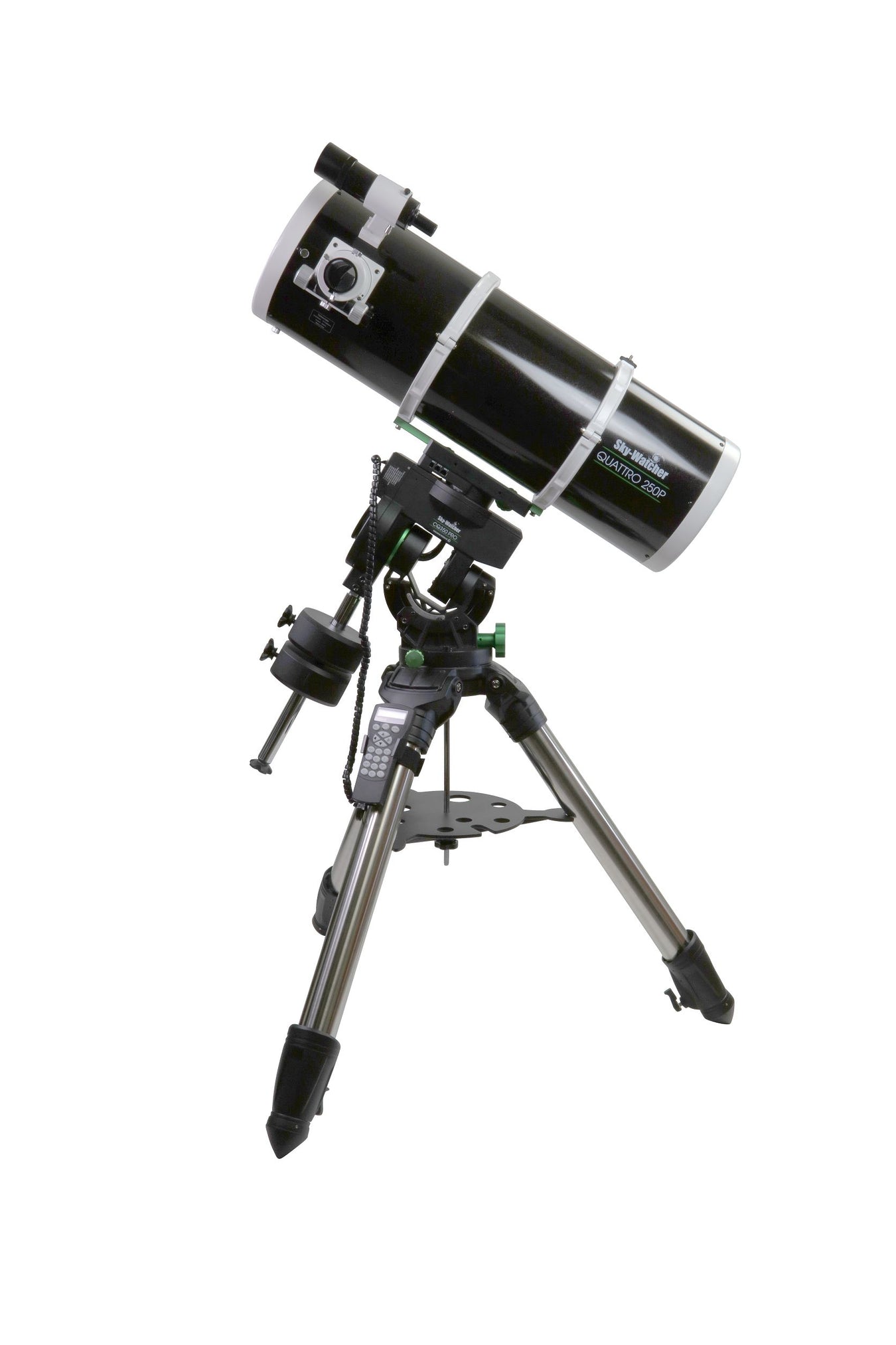 Side view of Sky-Watcher CQ350 Pro Mount with Heavy Duty Field Tripod