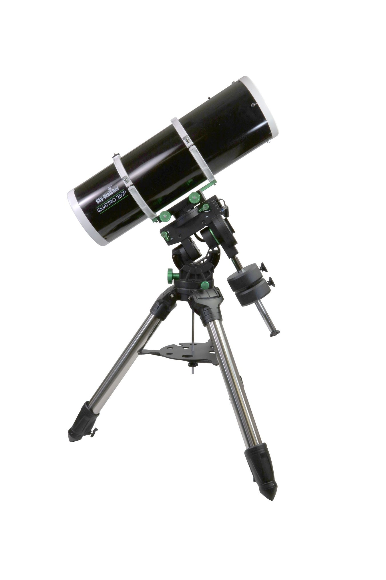 Side view of Sky-Watcher CQ350 Pro Mount with Heavy Duty Field Tripod