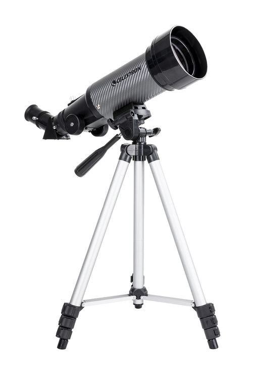 Side view of Celestron Travel Scope 70 DX Portable Telescope with Smartphone Adaptor