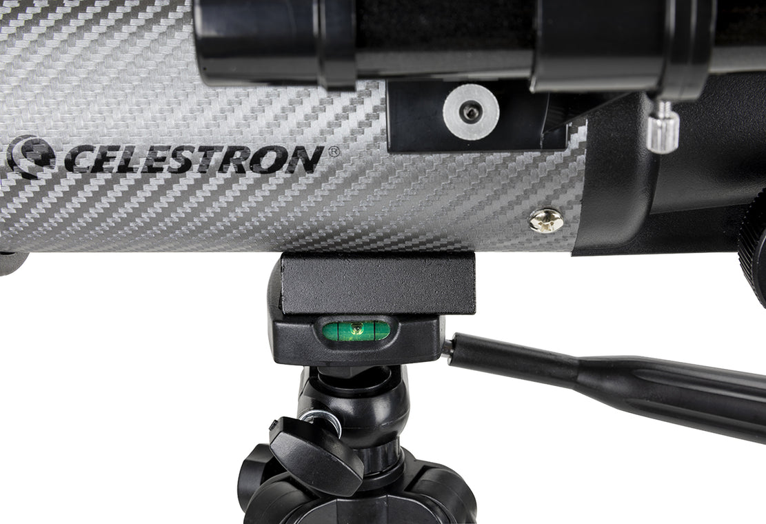Side view of Celestron Travel Scope 70 DX Portable Telescope with Smartphone Adaptor