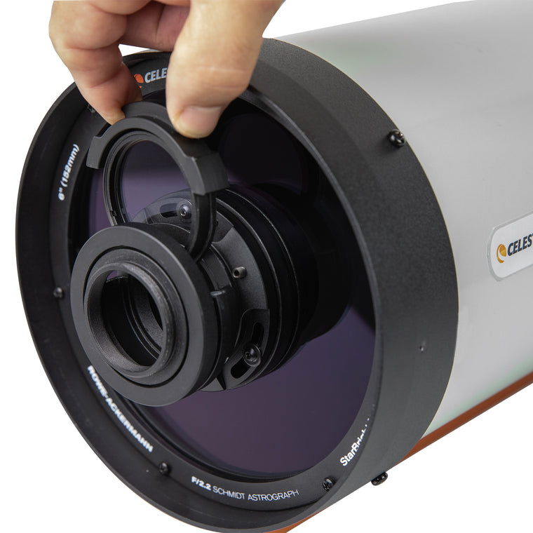 Side view of Celestron RASA 6 Optical Tube Assembly (CGE Dovetail)