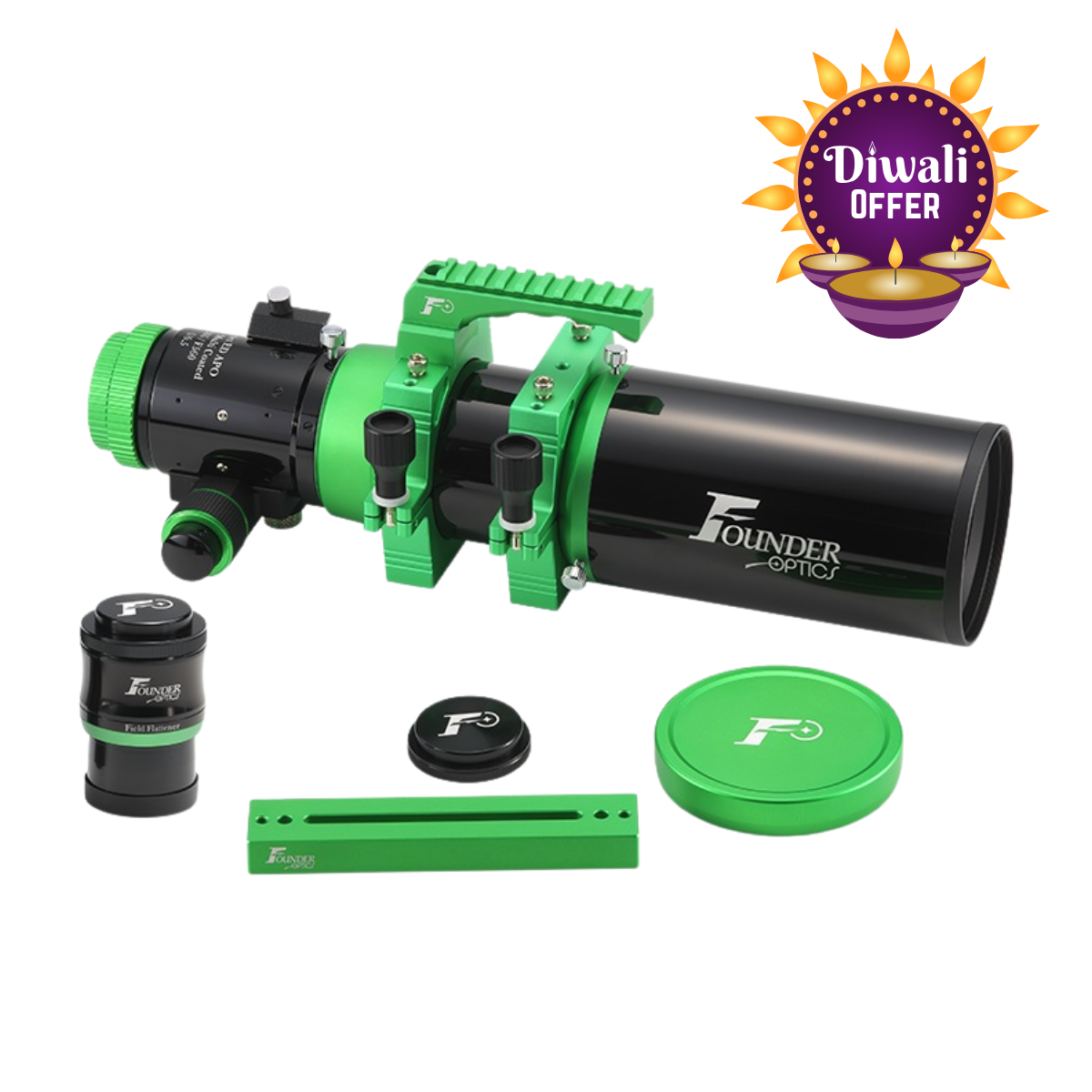 Main image of Founder Optics FOT106 FL636mm f/6 2 ED triplet APO Refractor Telescope – Telescope > Refractor Telescopes | Shop at Vorion Scientific India