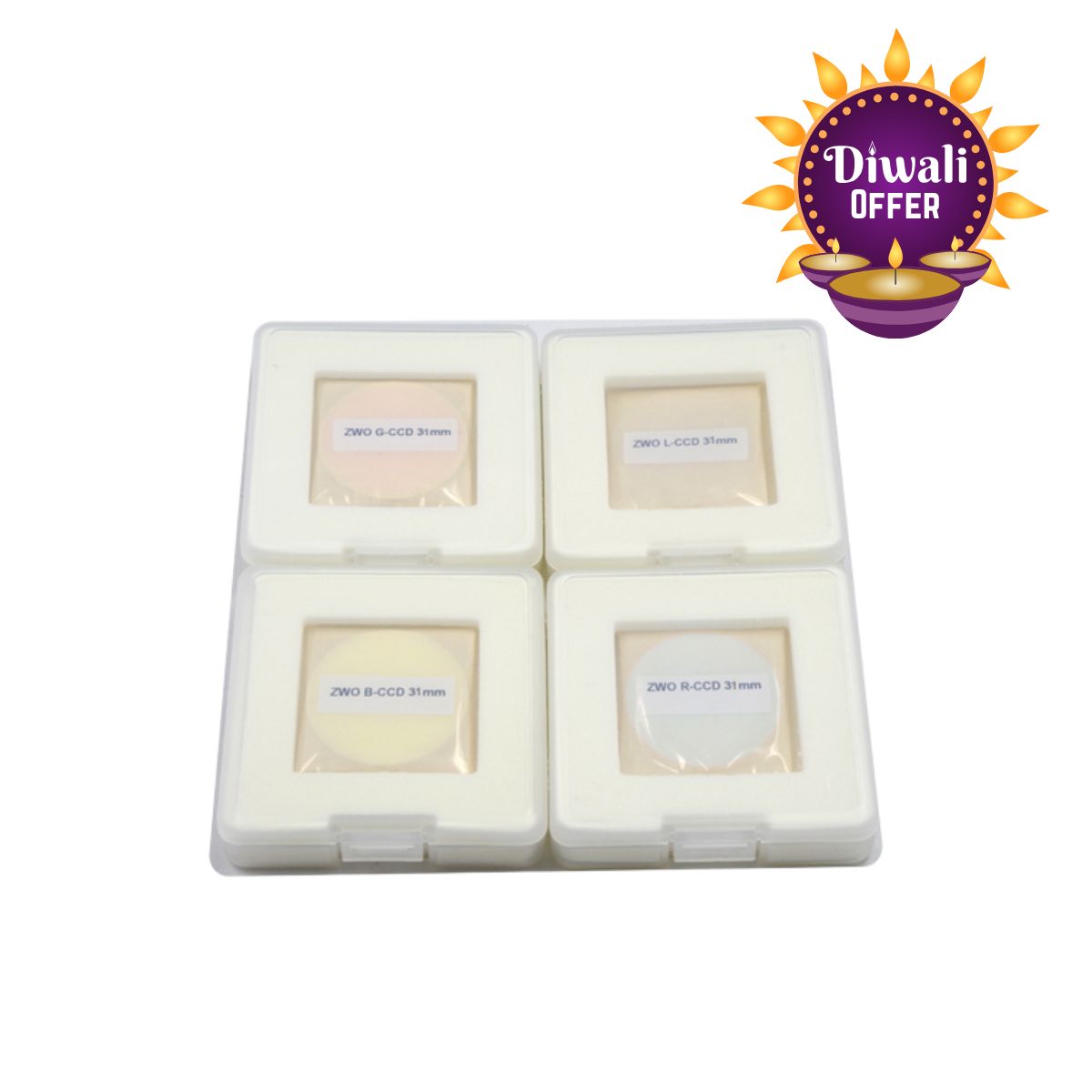Main image of ZWO LRGB 31mm Filters – Filters > Imaging Filters | Shop at Vorion Scientific India