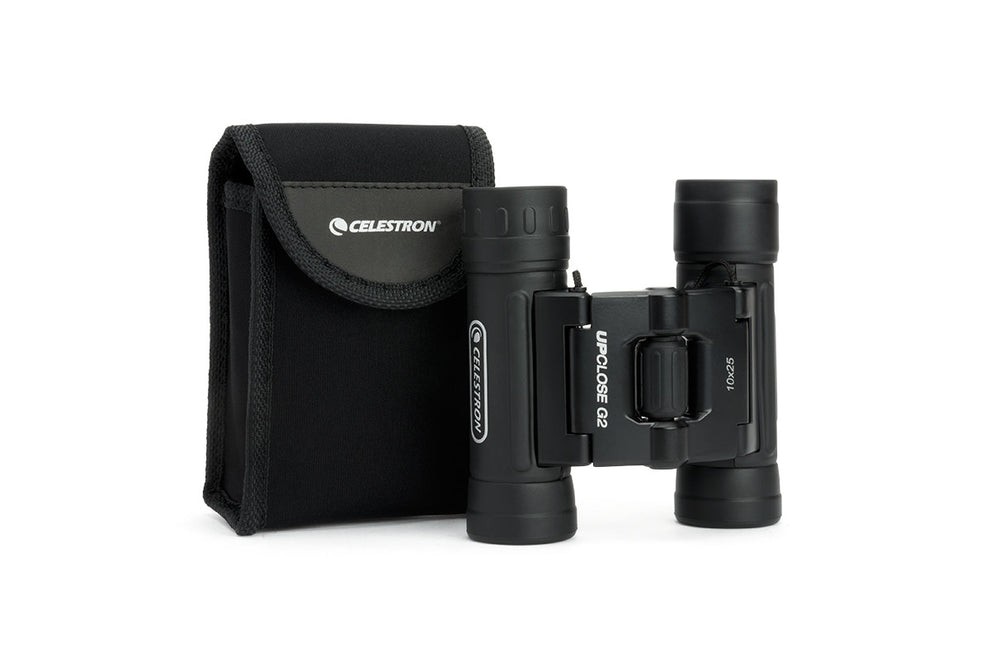 Side view of Celestron UpClose G2 10x25 Roof Binocular