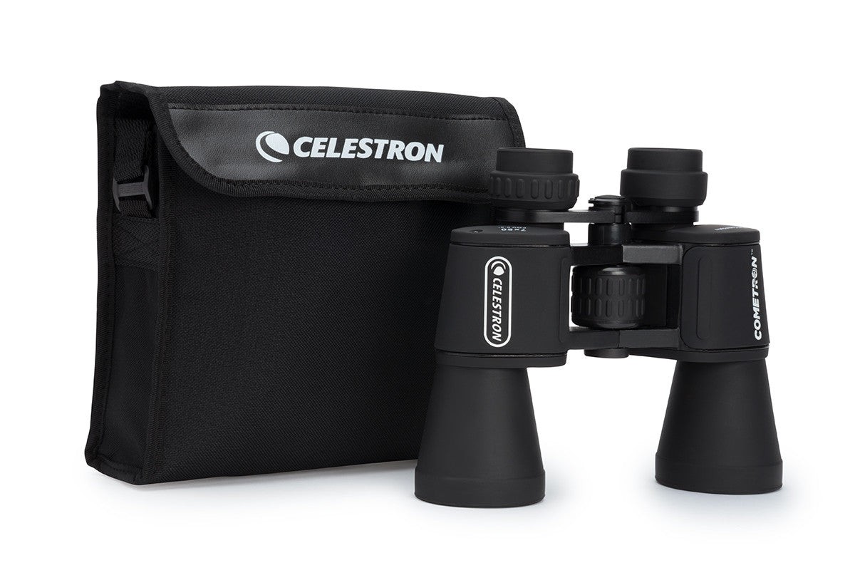 Side view of Celestron Cometron 7x50 PORRO Binocular
