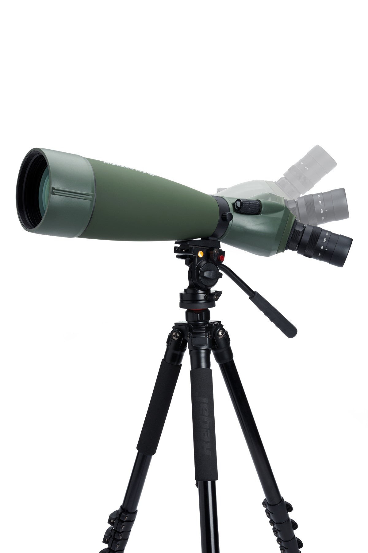 Side view of CELESTRON SPOTTING SCOPE REGAL M2 22-67X100MM ED ANGLED ZOOM