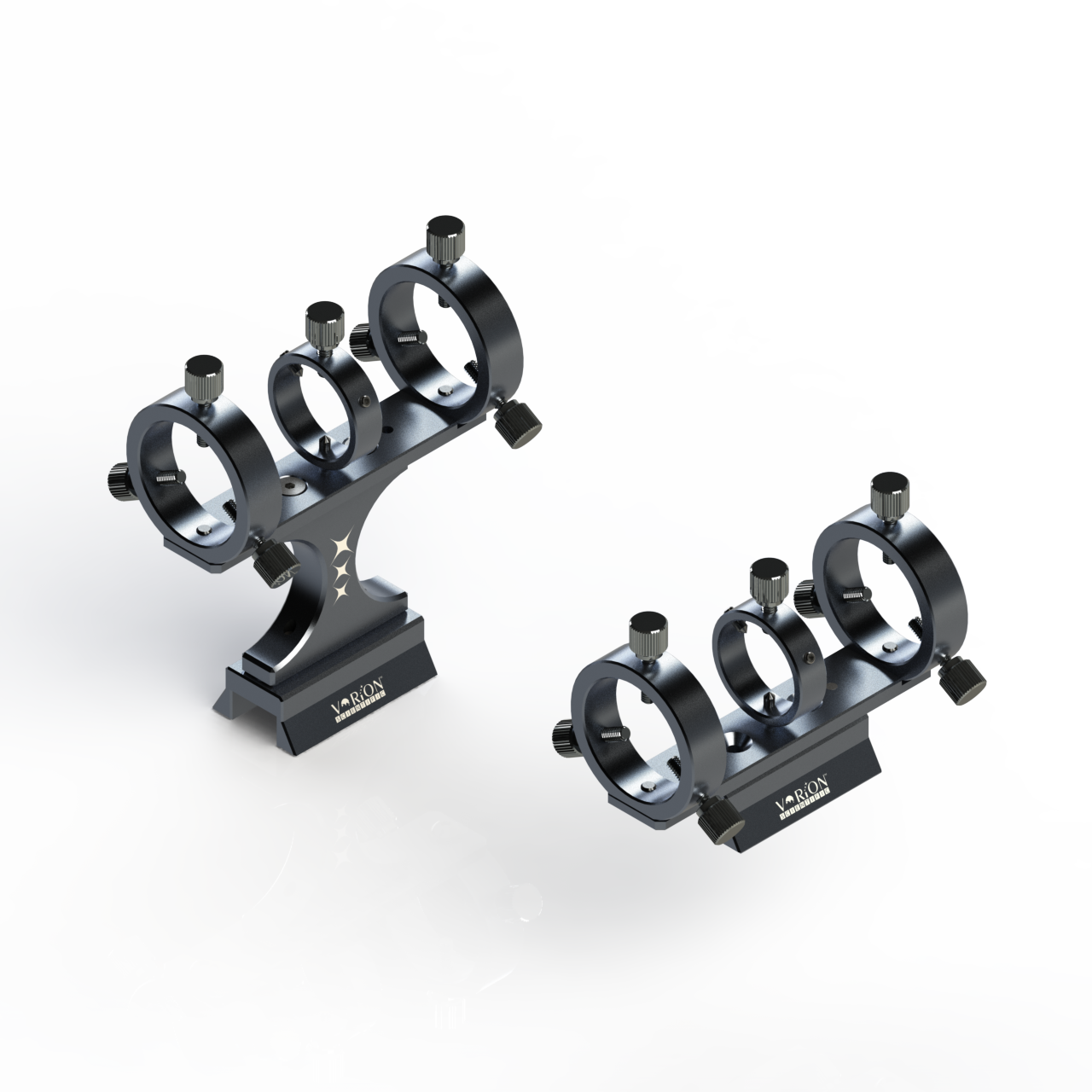 Side view of Vorion Scientific Adjustable Telescope Laser Bracket Stand (with Synta Shoe) (Black)