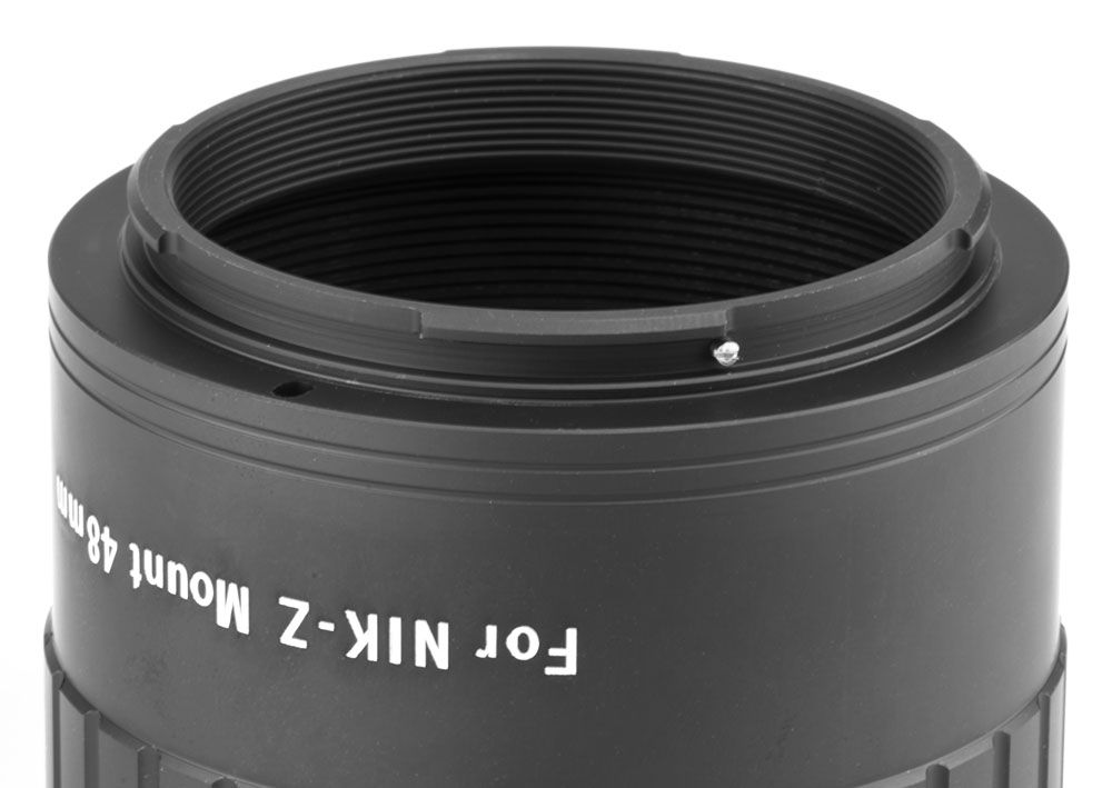 Side view of William Optics 48mm T mount for Nikon Z Mirrorless Camera – Accessories > Adapters Spacers Converters Tilters | Shop at Vorion Scientific India