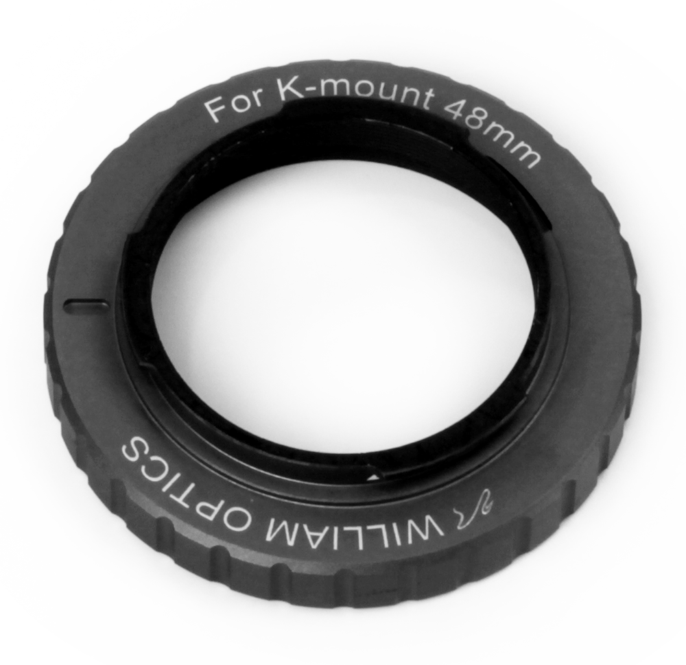 Main image of William Optics 48mm T mount for Pentax K - Black – Accessories > Adapters Spacers Converters Tilters | Shop at Vorion Scientific India