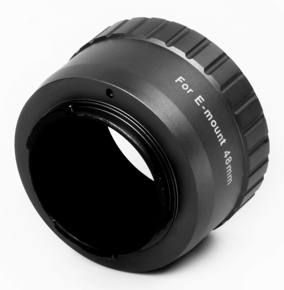 Side view of William Optics 48mm T mount for Sony E - Black – Accessories > Adapters Spacers Converters Tilters | Shop at Vorion Scientific India