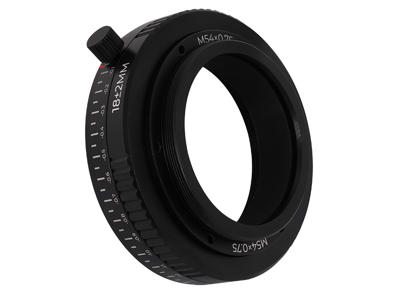Side view of ASKAR M54 and M48 BackFocus Adjuster – Accessories > Adapters Spacers Converters Tilters | Shop at Vorion Scientific India