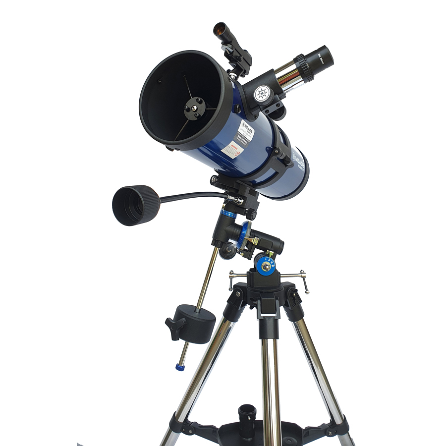 Side view of MEADE POLARIS 114/1000 EQ – Telescope > Reflector Telescopes | Shop at Vorion Scientific India