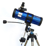 Side view of MEADE POLARIS 114/1000 EQ – Telescope > Reflector Telescopes | Shop at Vorion Scientific India