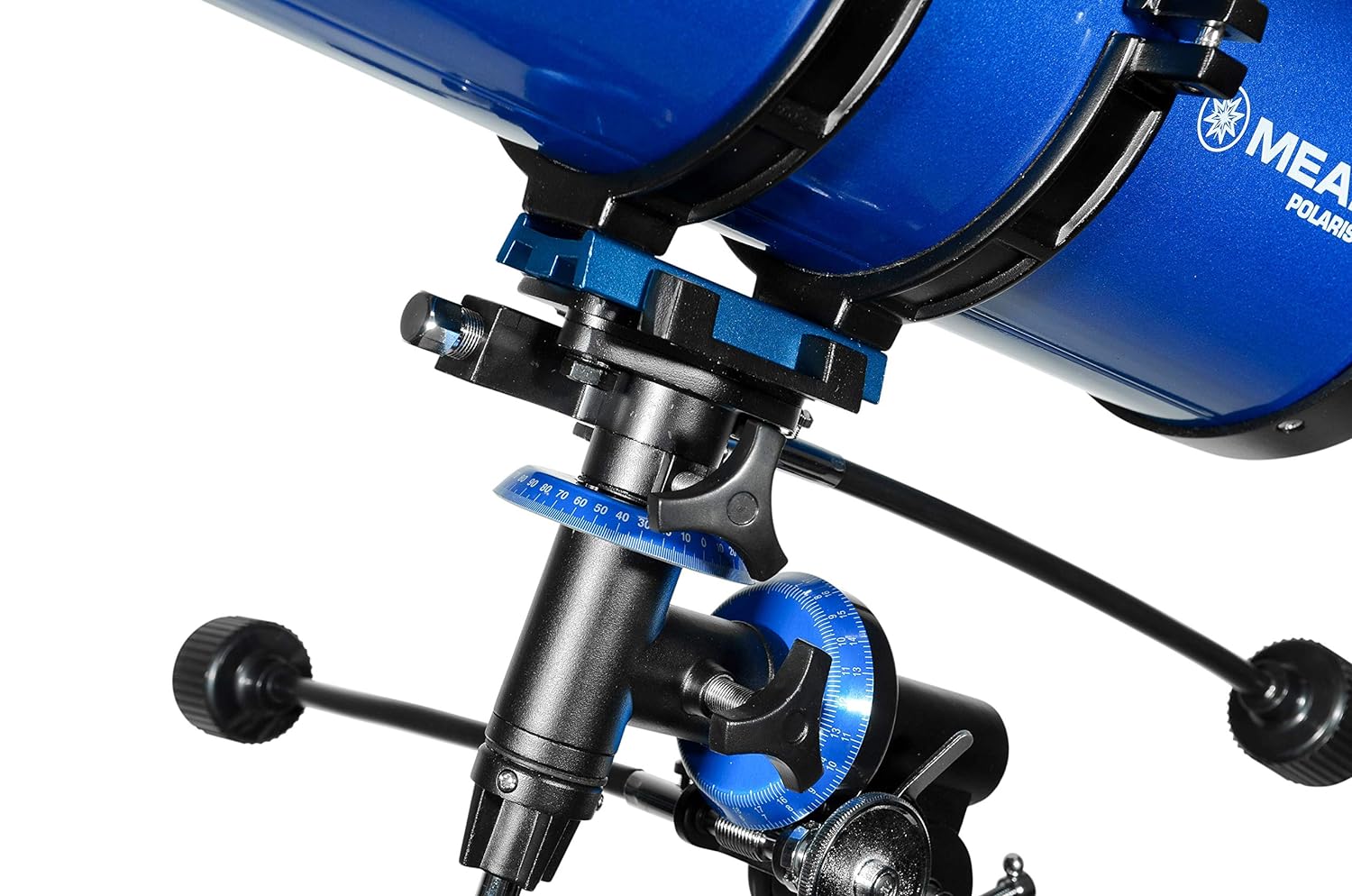 Side view of MEADE POLARIS 127 /1000 EQ – Telescope > Reflector Telescopes | Shop at Vorion Scientific India