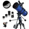 Side view of MEADE POLARIS 127 /1000 EQ – Telescope > Reflector Telescopes | Shop at Vorion Scientific India