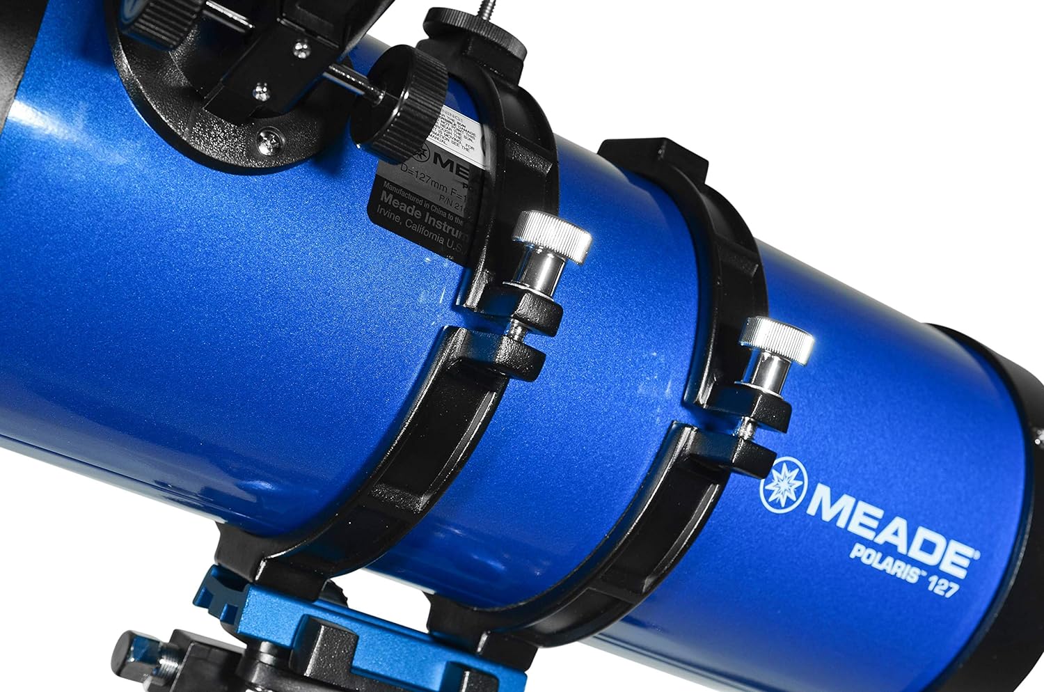 Side view of MEADE POLARIS 127 /1000 EQ – Telescope > Reflector Telescopes | Shop at Vorion Scientific India