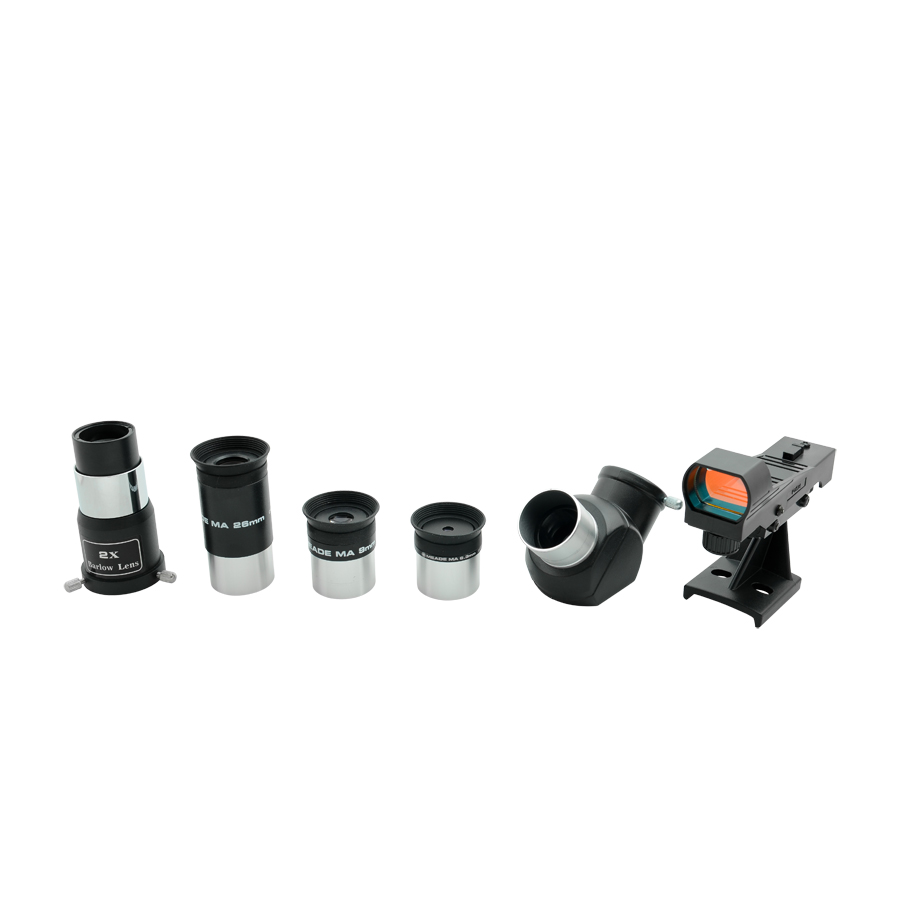 Side view of MEADE Polaris 90 EQ Refractor Telescope – Telescope > Refractor Telescopes | Shop at Vorion Scientific India