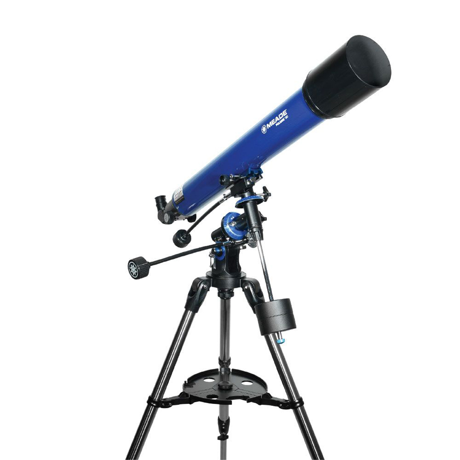 Side view of MEADE Polaris 90 EQ Refractor Telescope – Telescope > Refractor Telescopes | Shop at Vorion Scientific India