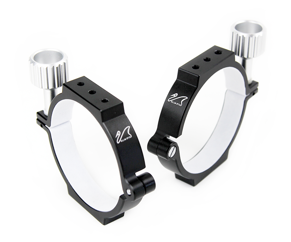 Side view of William Optics Mounting Rings 90mm – Accessories > Telescope Tube Rings | Shop at Vorion Scientific India