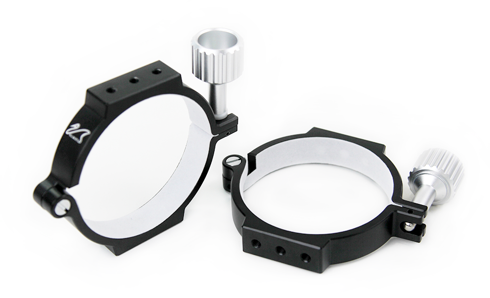 Side view of William Optics Mounting Rings 90mm – Accessories > Telescope Tube Rings | Shop at Vorion Scientific India
