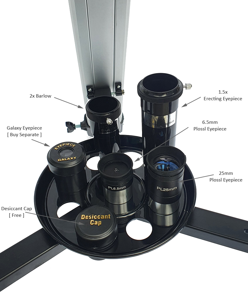 Side view of STAR TRACKER 150 / 750 EQ – Telescope > Reflector Telescopes | Shop at Vorion Scientific India